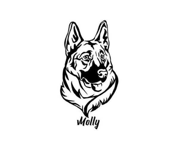 Немецкая овчарка вектор