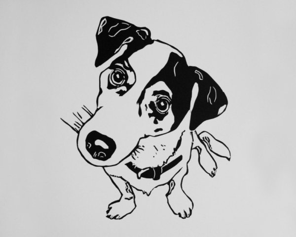 Тату Джек Рассел терьер эскиз