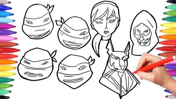 Черепашки ниндзя карандашом
