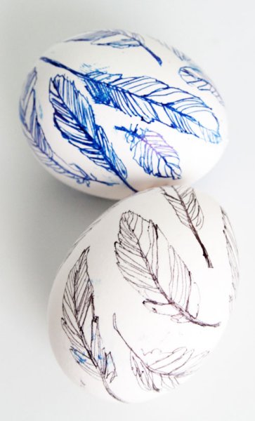 Роспись яиц акварелью