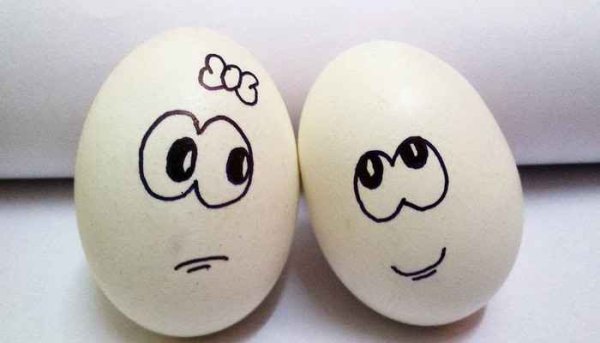 Мордашки на яйцах на Пасху