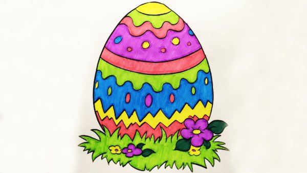 Нарисовать пасхальное яйцо