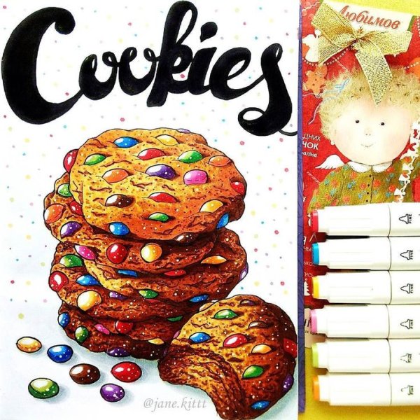 Печенье маркерами