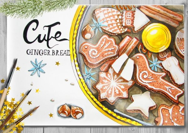 Новогодние пряники маркерами