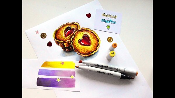 Печенье рисунок маркерами