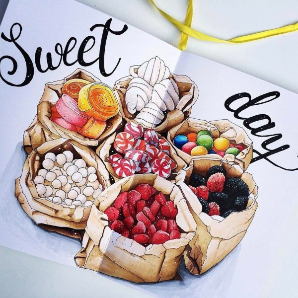 Сладости маркерами