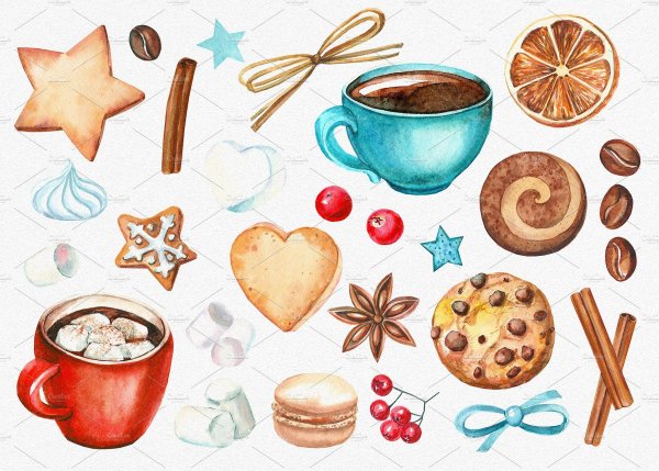 Печенье акварель