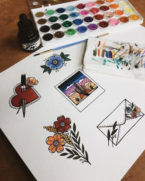 Милые и лёгкие рисунки маркерами