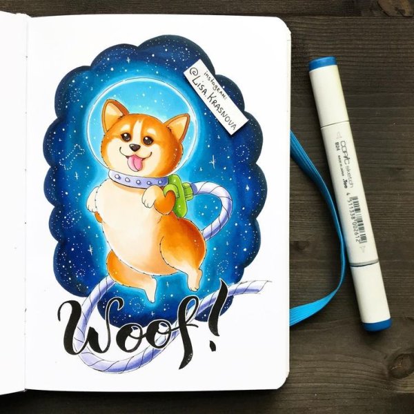 Рисунки маркерами Лиза Краснова