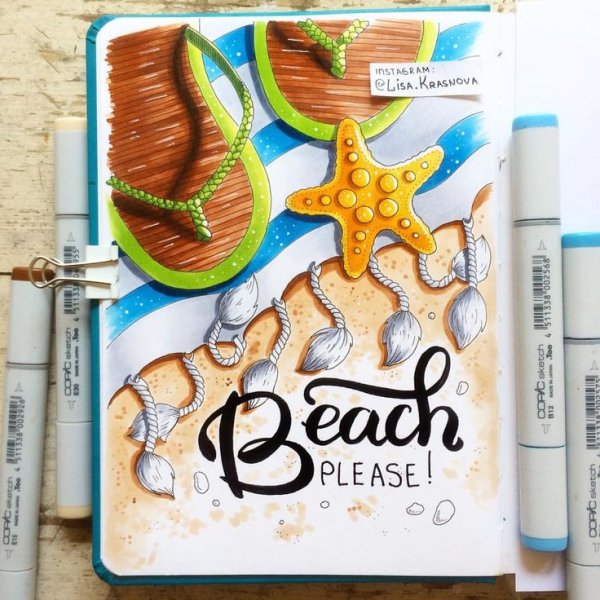 Скетчинг маркерами Лизы Красновой