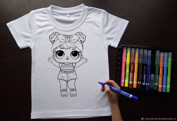 Футболка раскраска lol