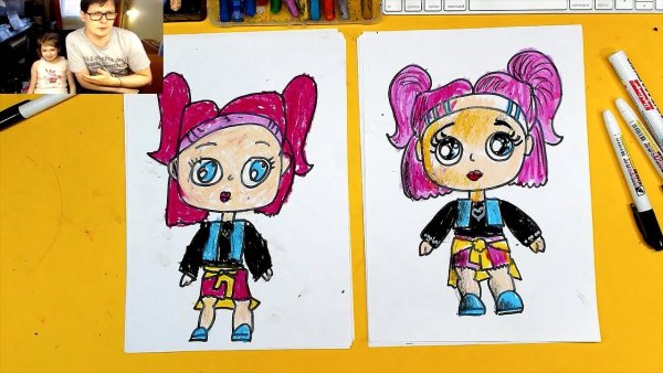 Кукла ЛОЛ для рисования