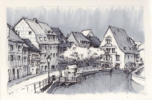 Архитектурный пейзаж Графика