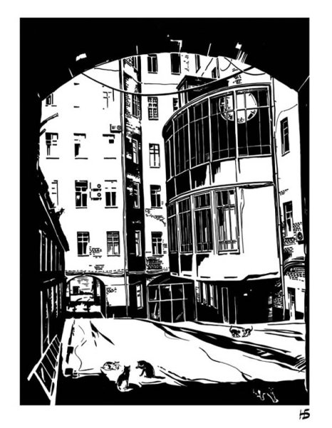 Архитектура черно белая Графика