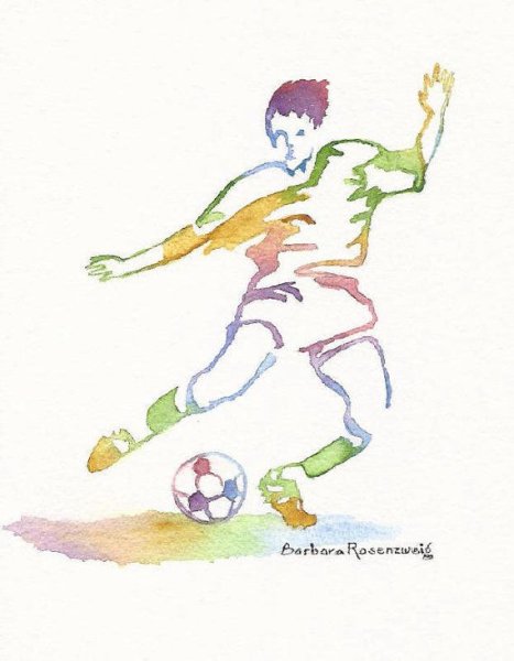 Рисунки футбол фломастерами