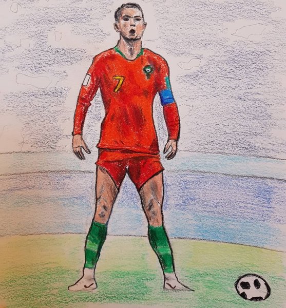 Роналдо футболист рисунок