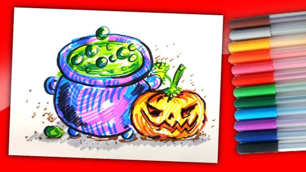 Рисунки фломастерами легко