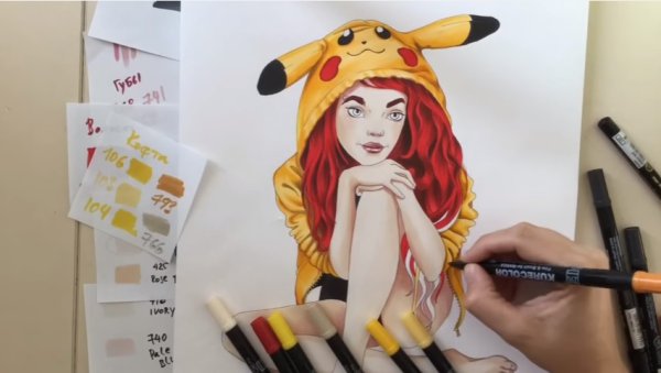 Арты спиртовыми маркерами