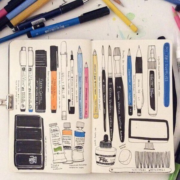Принадлежности для скетчбука