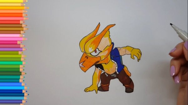 Ворон для срисовки из БРАВЛ старс