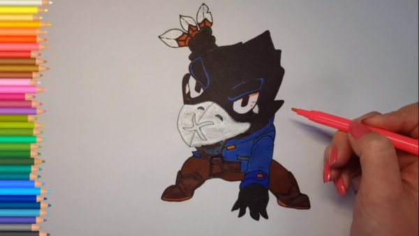 Нарисовать ворона из БРАВЛ старс