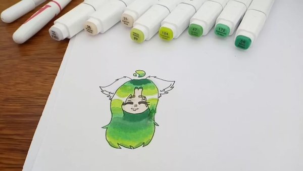 Рисунки спиртовыми маркерами