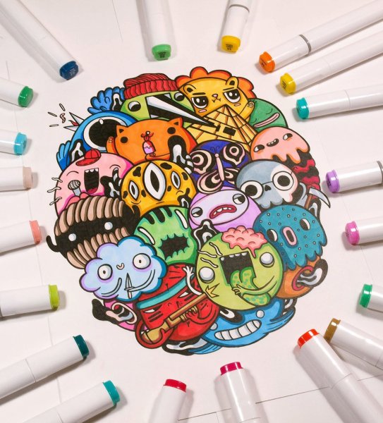 Рисунки фломастерами