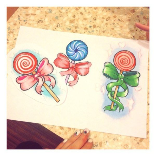 Леденец маркерами