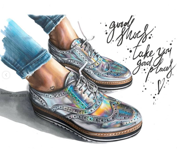 Ботинки рисунок