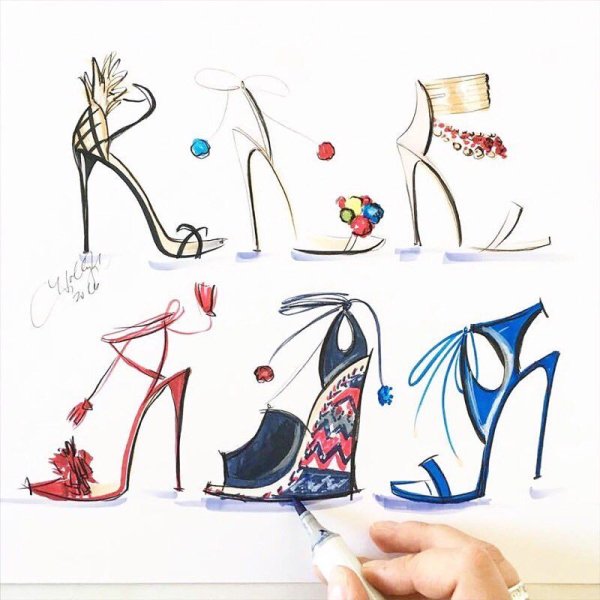Дизайнерский эскиз обуви