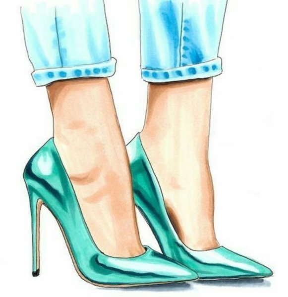 Иллюстрации стильные туфли