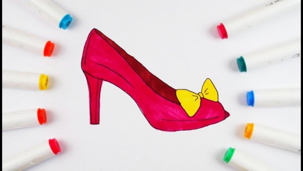 Туфли маркерами