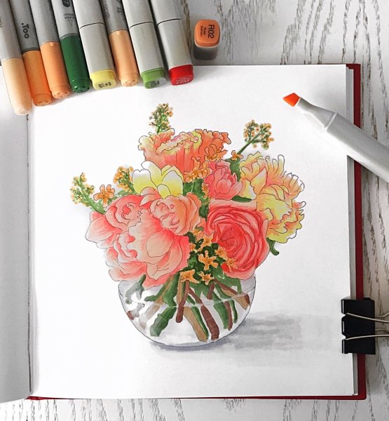 Маркер «цветок»