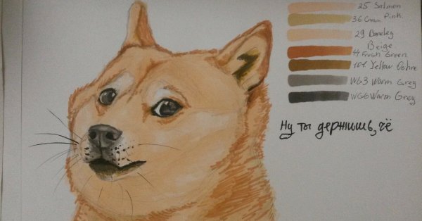 Рисование для начинающих маркерами собачка