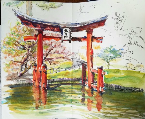 Рисунки в скетчбук растения маркерами