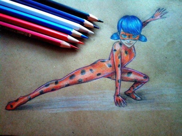 Леди баг рисунок для срисовки