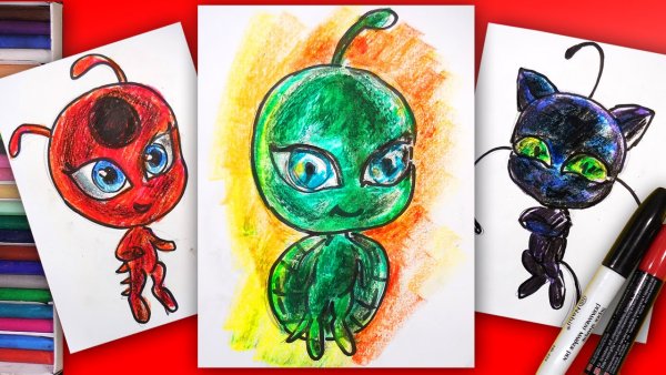 Рисунки КВАМИ фломастером