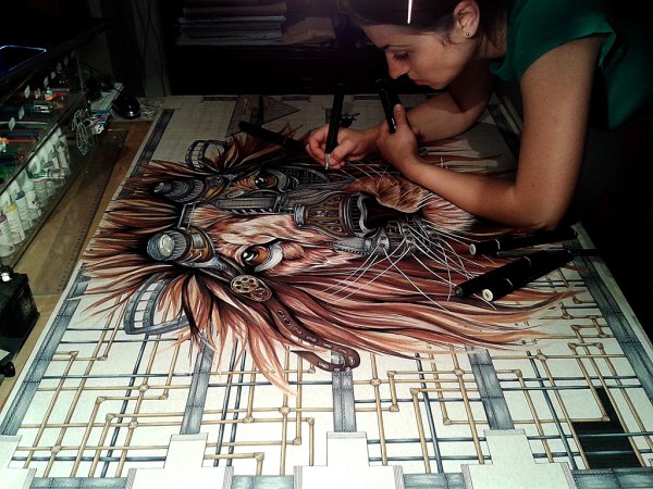 Арт маркерами робот