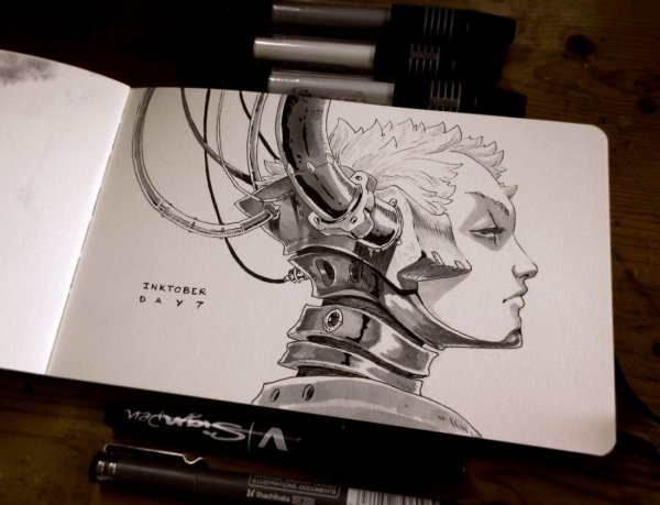 Фантастический пейзаж Графика