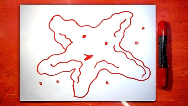 Порисовать красным фломастером