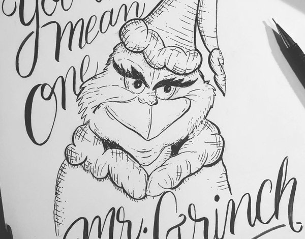 Гринч карандашом