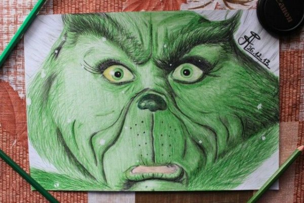 Гринч пастелью