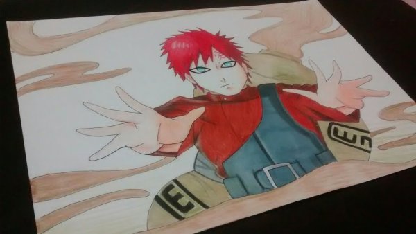 Гаара рисунок акварелью