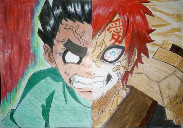 Гаара и рок ли лицо