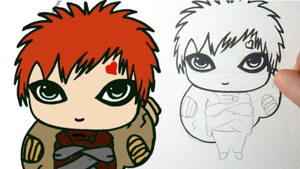 Гаара Чиби рисунок