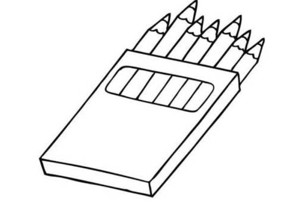 Коробка с карандашами раскраска