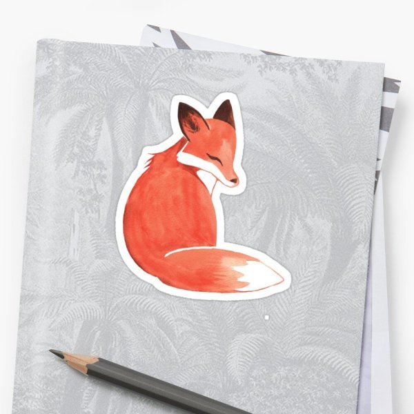 Лиса фломастерами