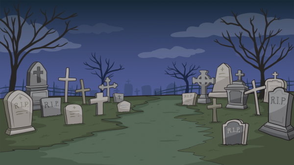 Кладбище нарисованное