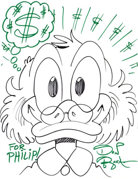 Скрудж макдак чёрно белый