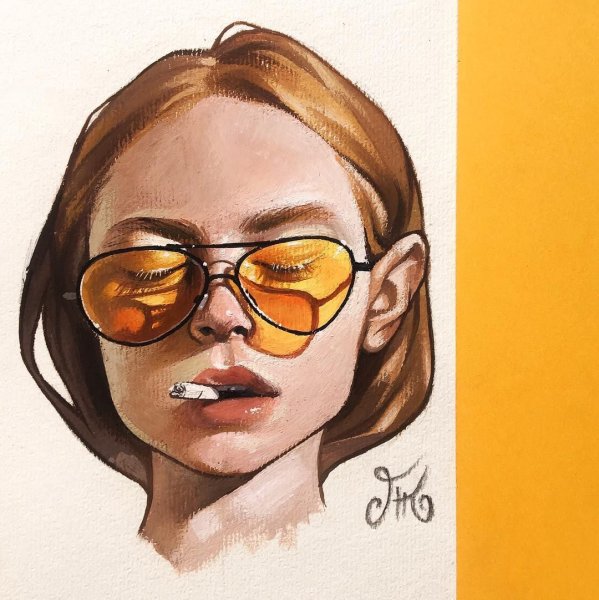 Портрет маркерами